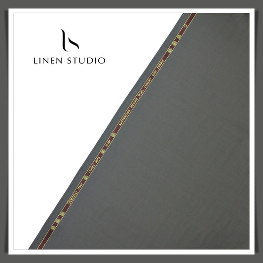 1.00 MTR SUITING END BIT - Super 110's Australian Merino Wool by Vercelli Italy - Natural Grey (FLAT RATE)