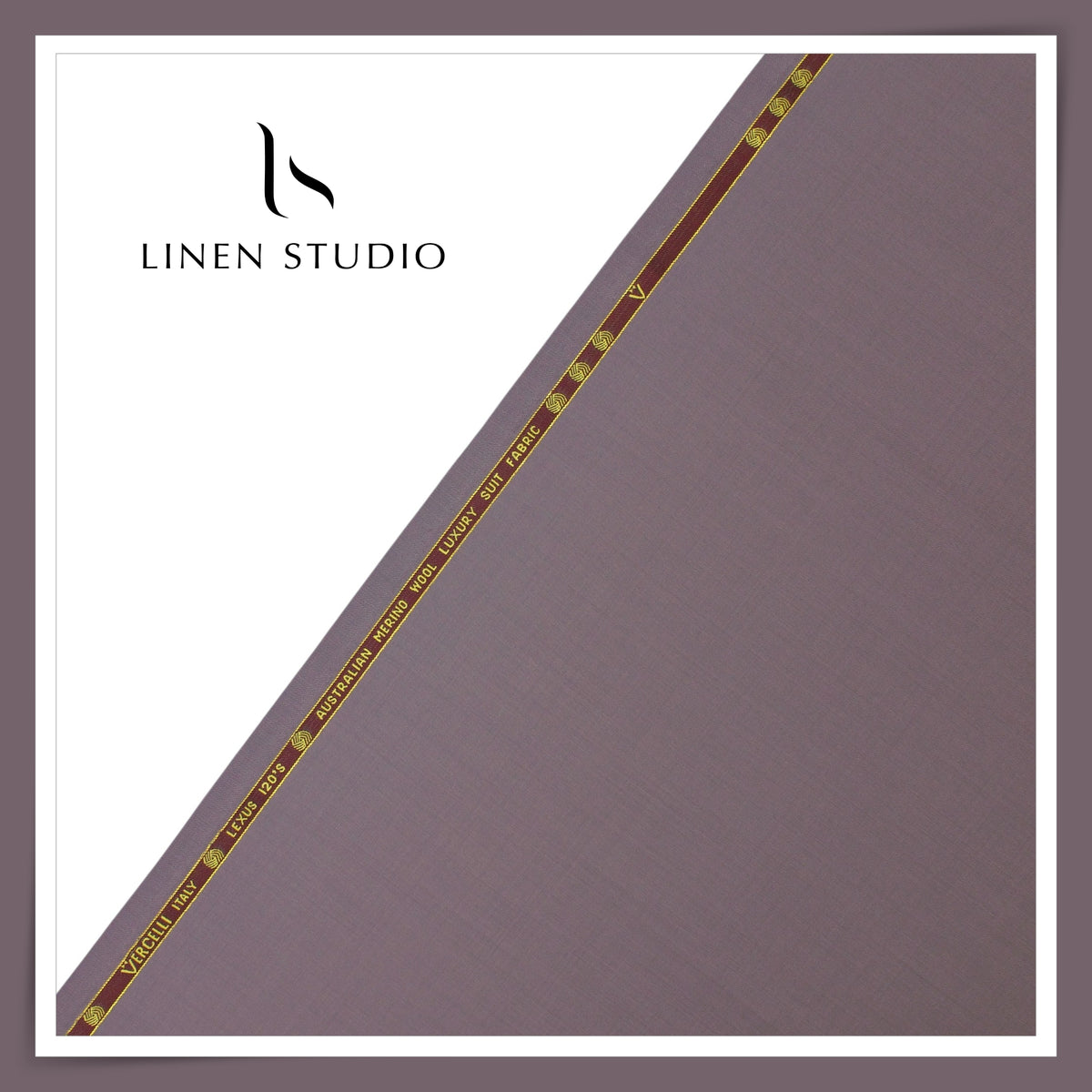 120's Australian Merino Wool by Vercelli - Spicy Lavender Plain (NEW) (FLAT RATE 40% OFF)
