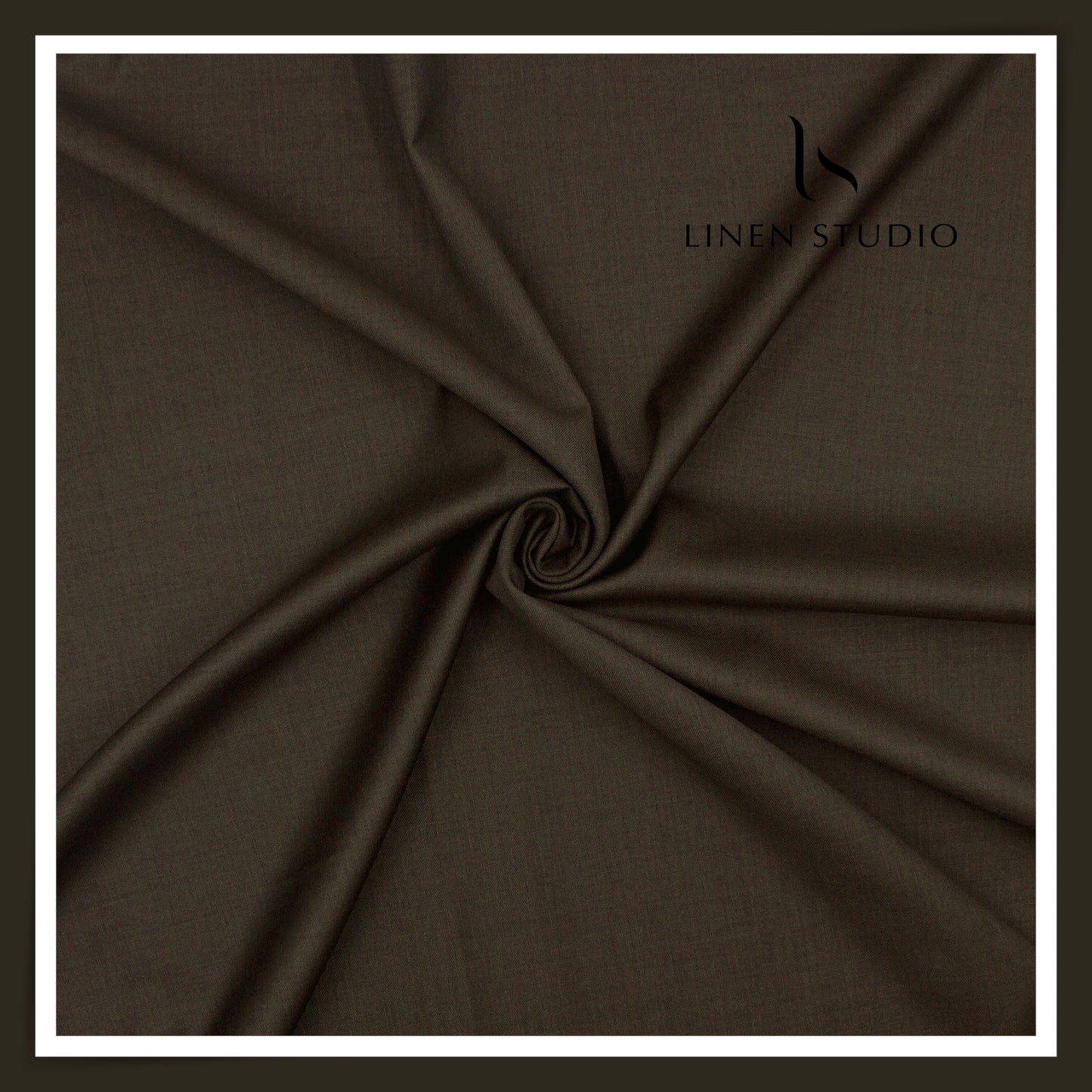 Super 110's Australian Merino Wool Suiting by Vercelli Italy - Birch Brown (NEW)