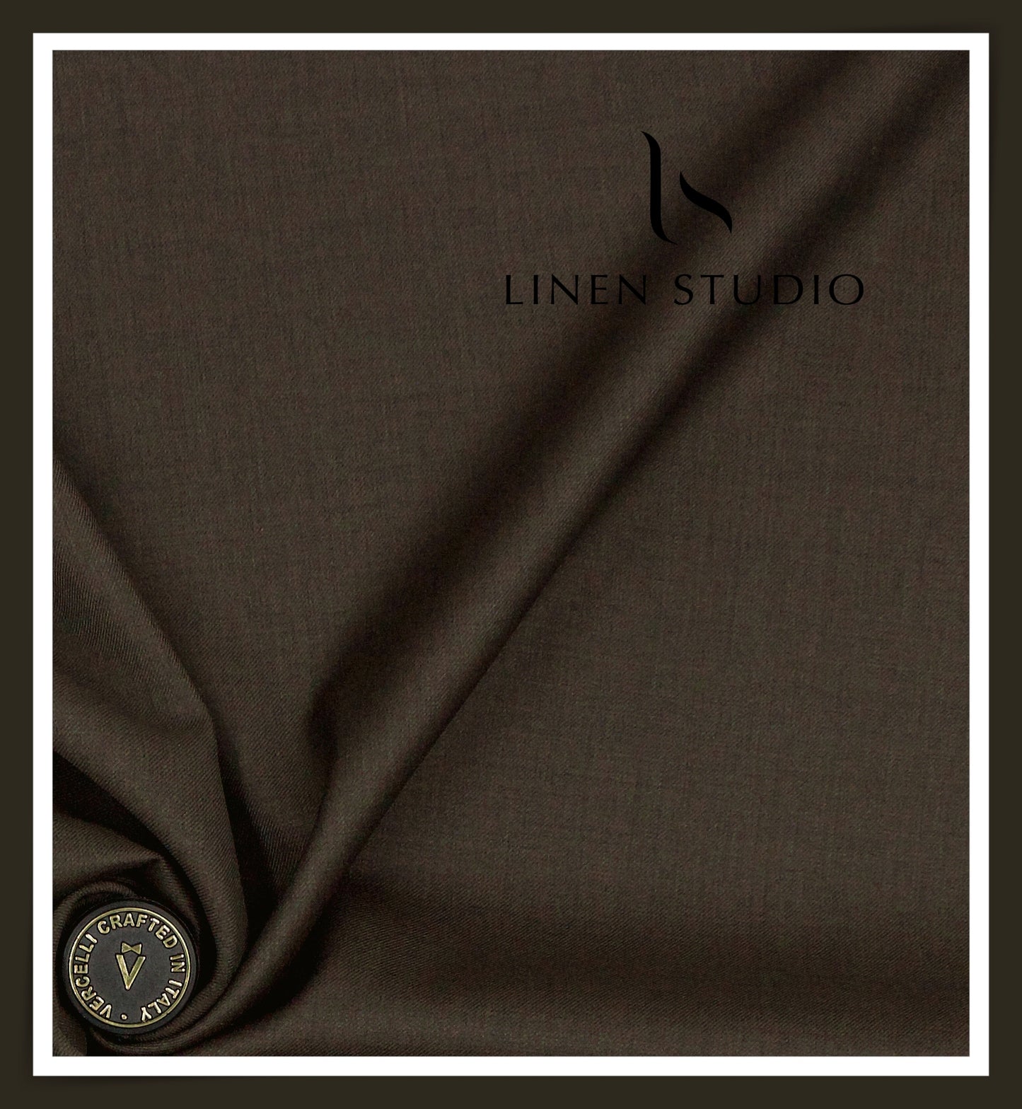 Super 110's Australian Merino Wool Suiting by Vercelli Italy - Birch Brown (NEW)