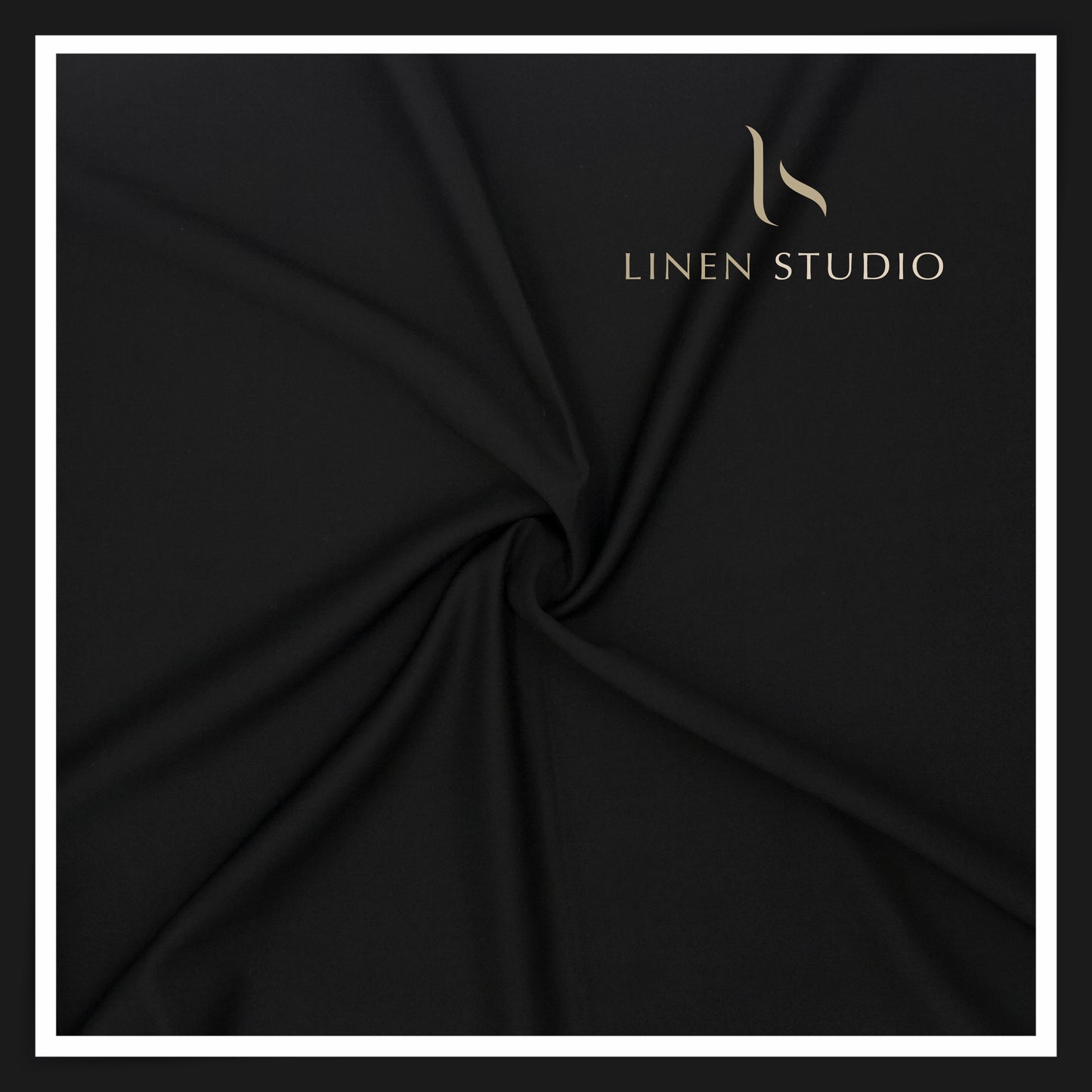 180's Australian Merino Wool Luxury Suiting by Vercelli Italy - Japan Black Dark (NEW) (Highest Counts)