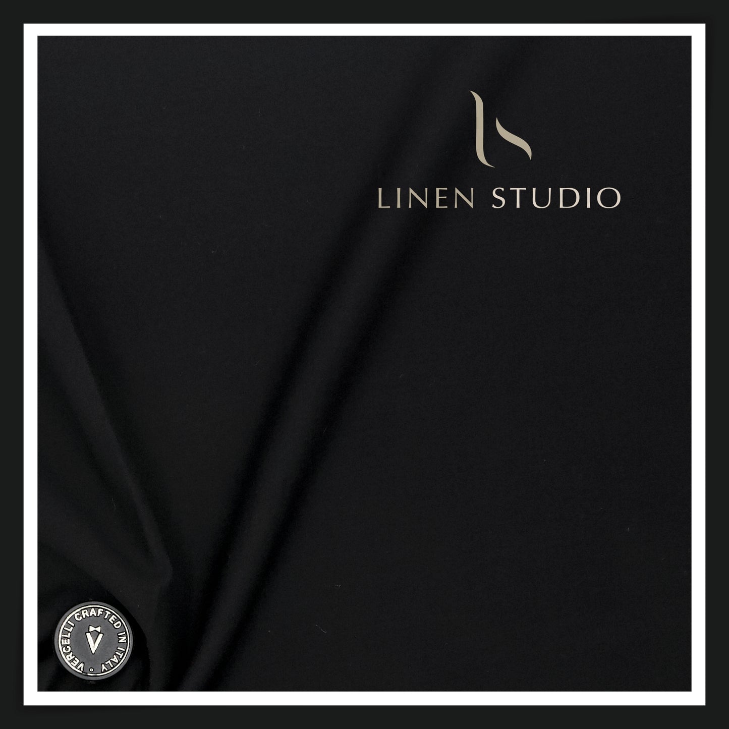 180's Australian Merino Wool Luxury Suiting by Vercelli Italy - Japan Black Dark (NEW) (Highest Counts)