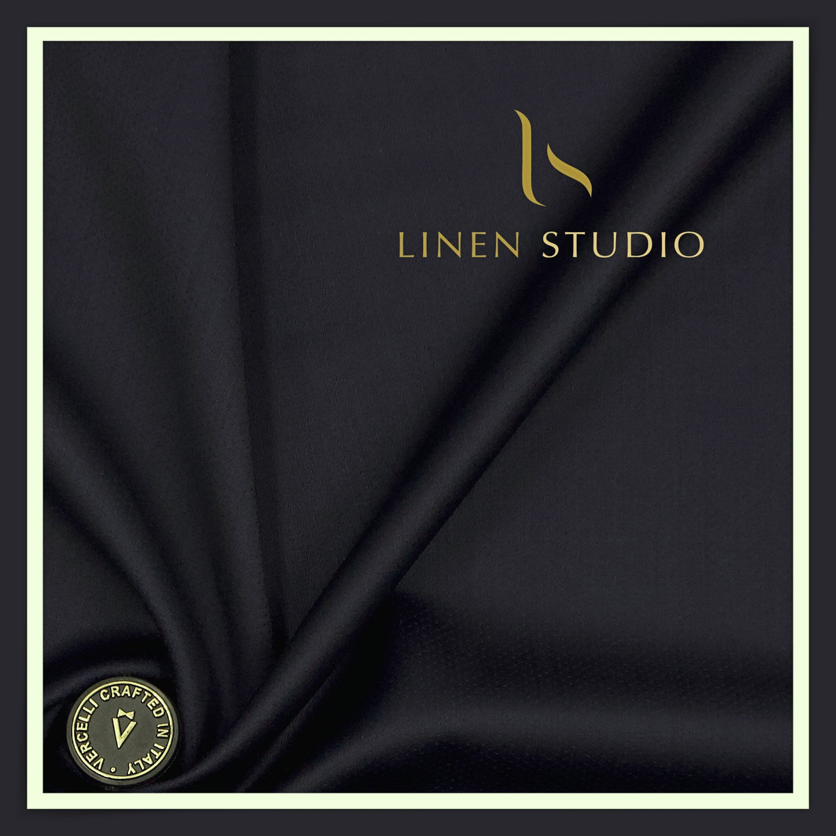 Vercelli Italy Micro Dobby Textured Super 140's 70% Australian Merino Wool Suiting - Japan Navy (NEW) (Zoom In)