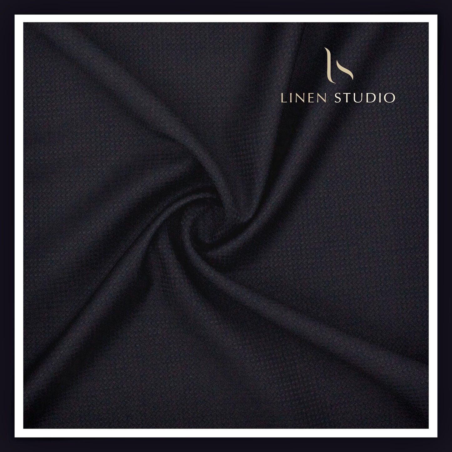 140's Australian Merino Wool Textured Suiting by Vercelli - Japan Navy Blue (NEW) (Zoom In)