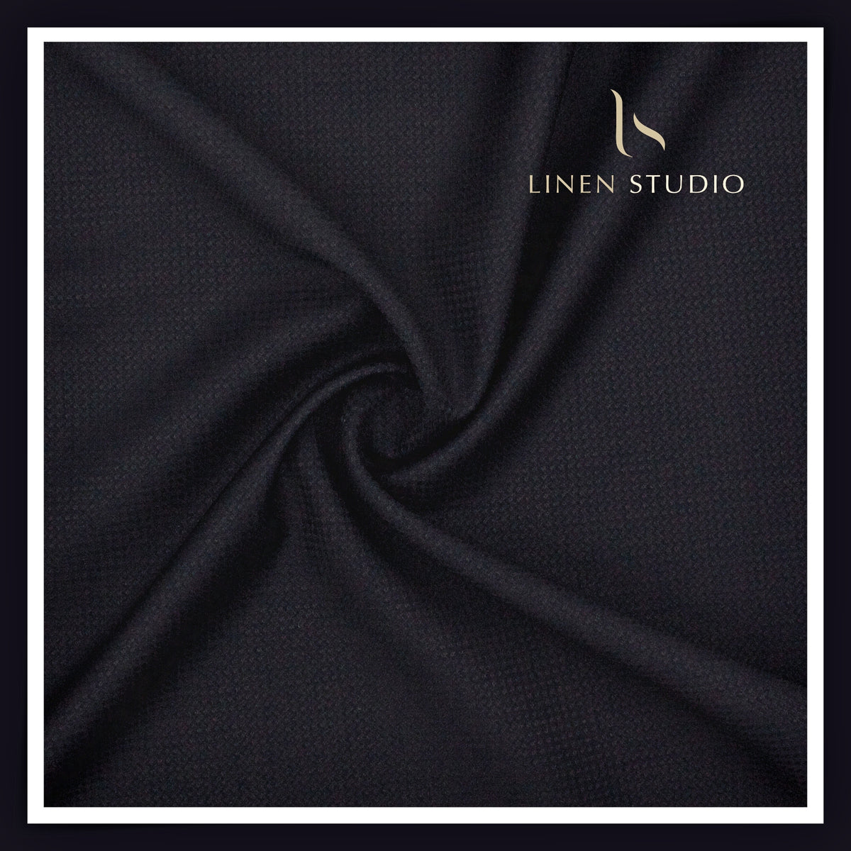 Vercelli Italy Matty Textured Super 140's 70% Australian Merino Wool Suiting - Japan Navy (NEW) (Zoom In)
