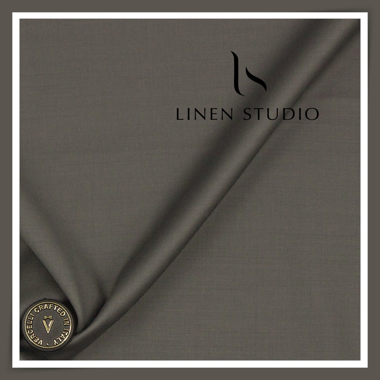 130's Australian Merino Wool by Vercelli Italy - Fuscous Grey (NEW)