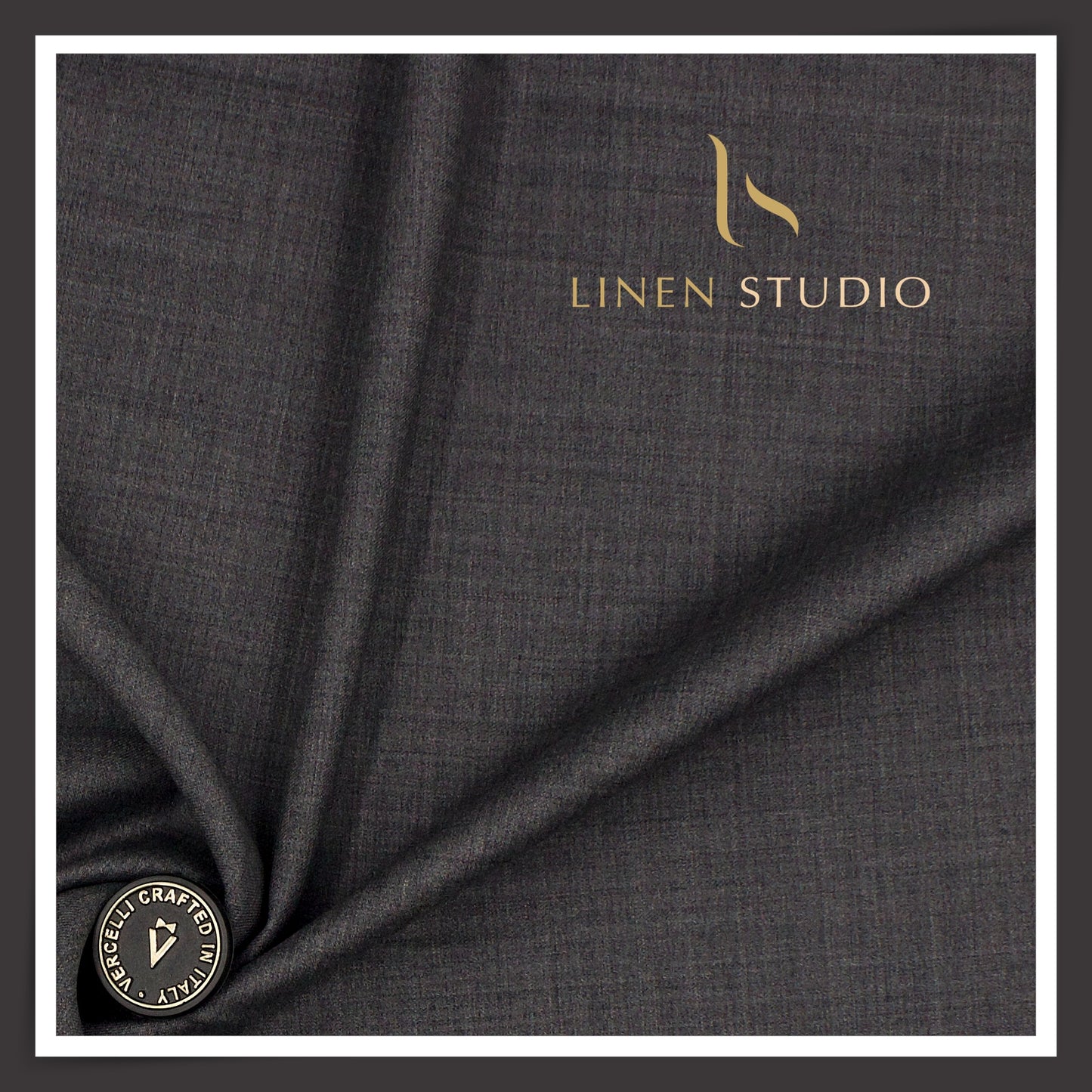 130's Australian Merino Wool by Vercelli Italy - Ship Grey (NEW)