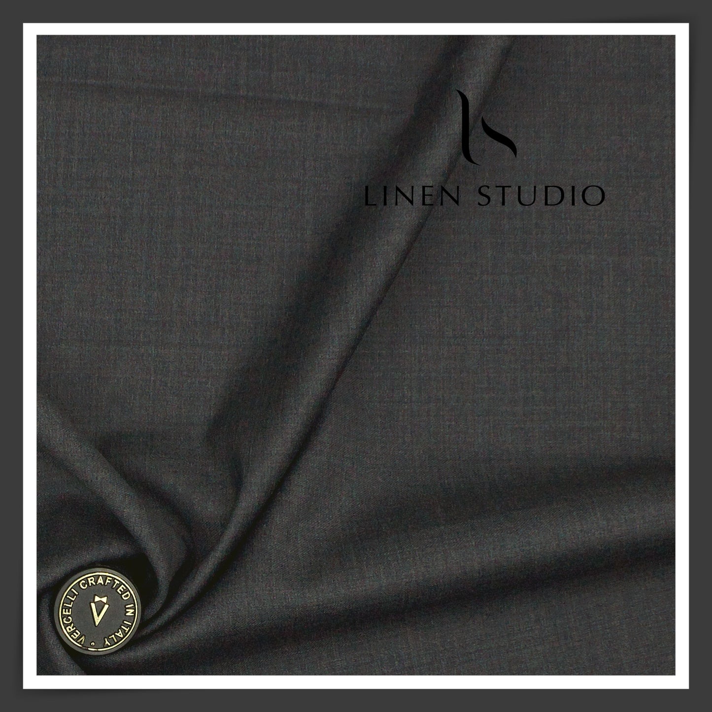 130's Australian Merino Wool by Vercelli Italy - Pebble Grey (NEW)