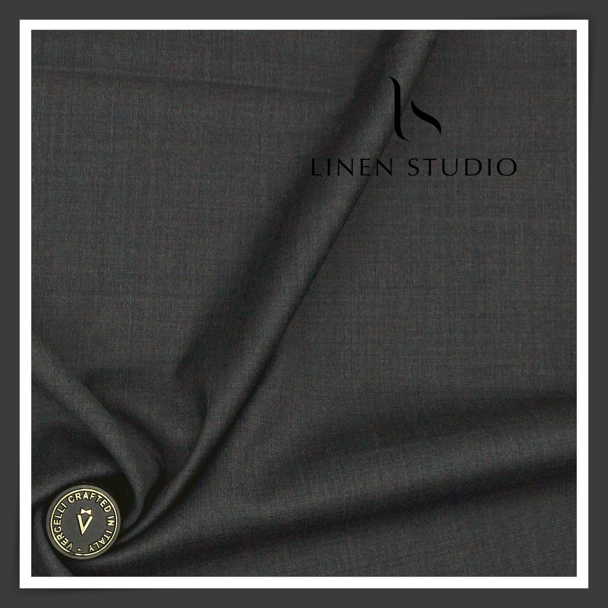 Vercelli Italy Harmony 130's 70% Wool Rich Suiting - Elephant Grey (NEW)