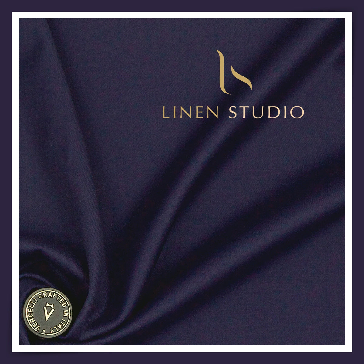 Vercelli Italy Harmony 130's 70% Wool Rich Suiting - Dark Purply Blue (NEW)