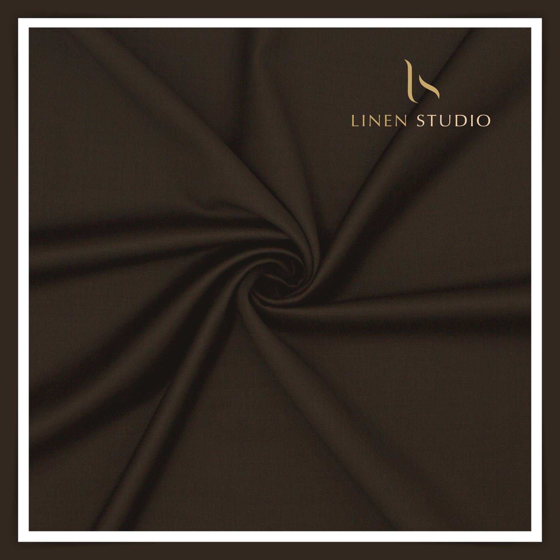 Super 120's Australian Merino Wool by Vercelli - Brown - Linen Studio
