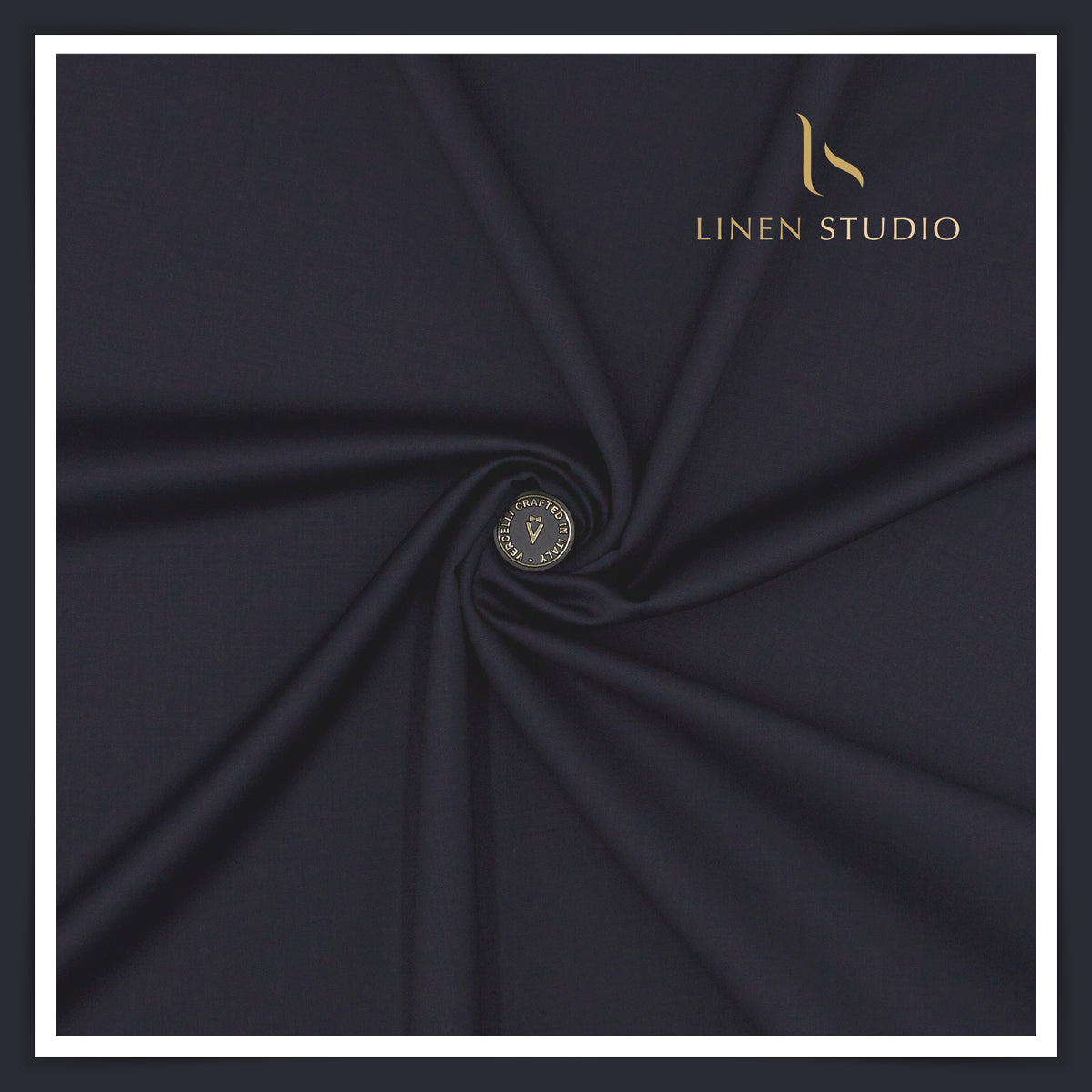 Vercelli Italy Latino Stretch 120's 50% Wool Rich Suiting – Perfect Navy Blue (NEW)