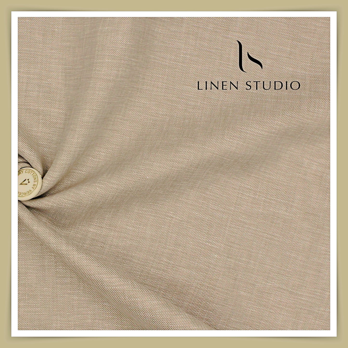 60 Lea French Linen Suiting by Vercelli Italy - Pale Brown (1st in India) (NEW)