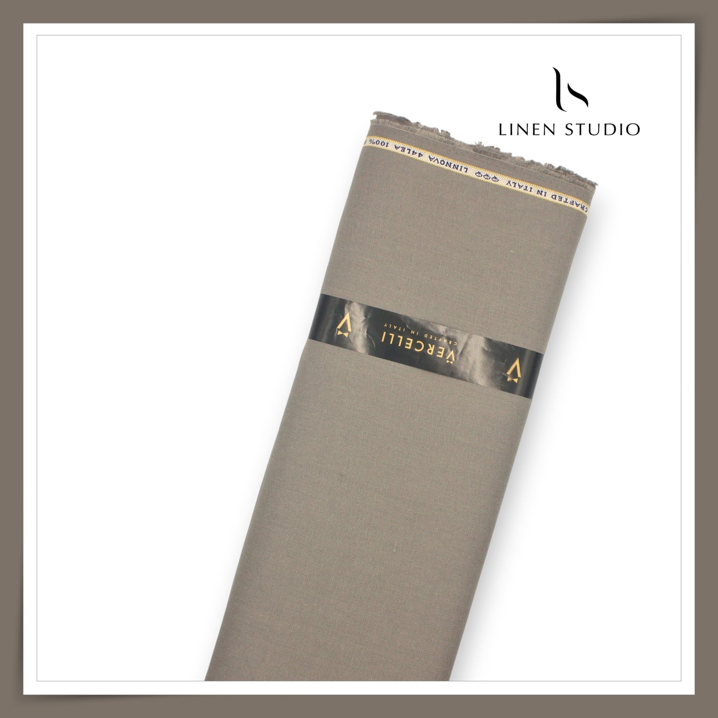 French Linen Premium Pure Linen Suiting by Vercelli Italy 44 Lea Twill - Perfect Grey (NEW)