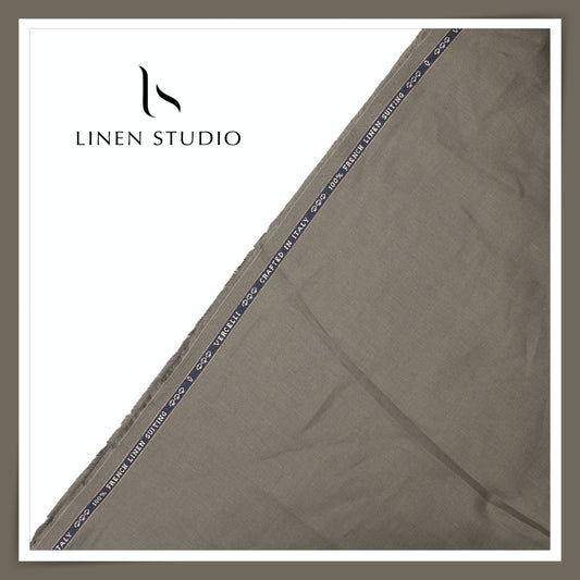 60 Lea French Linen Premium Suiting by Vercelli Italy - Sandstone Grey (NEW)