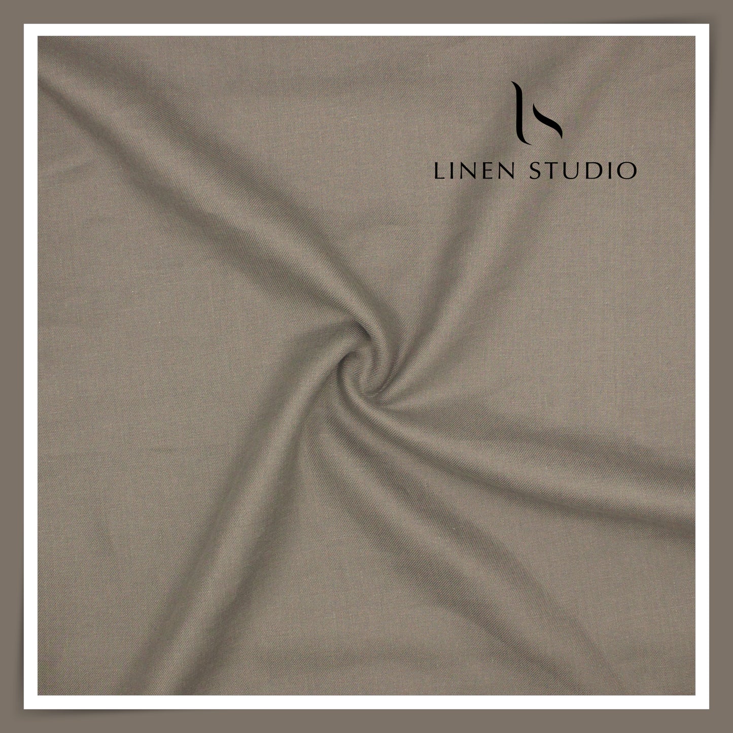 French Linen Premium Pure Linen Suiting by Vercelli Italy 44 Lea Twill - Perfect Grey (NEW)