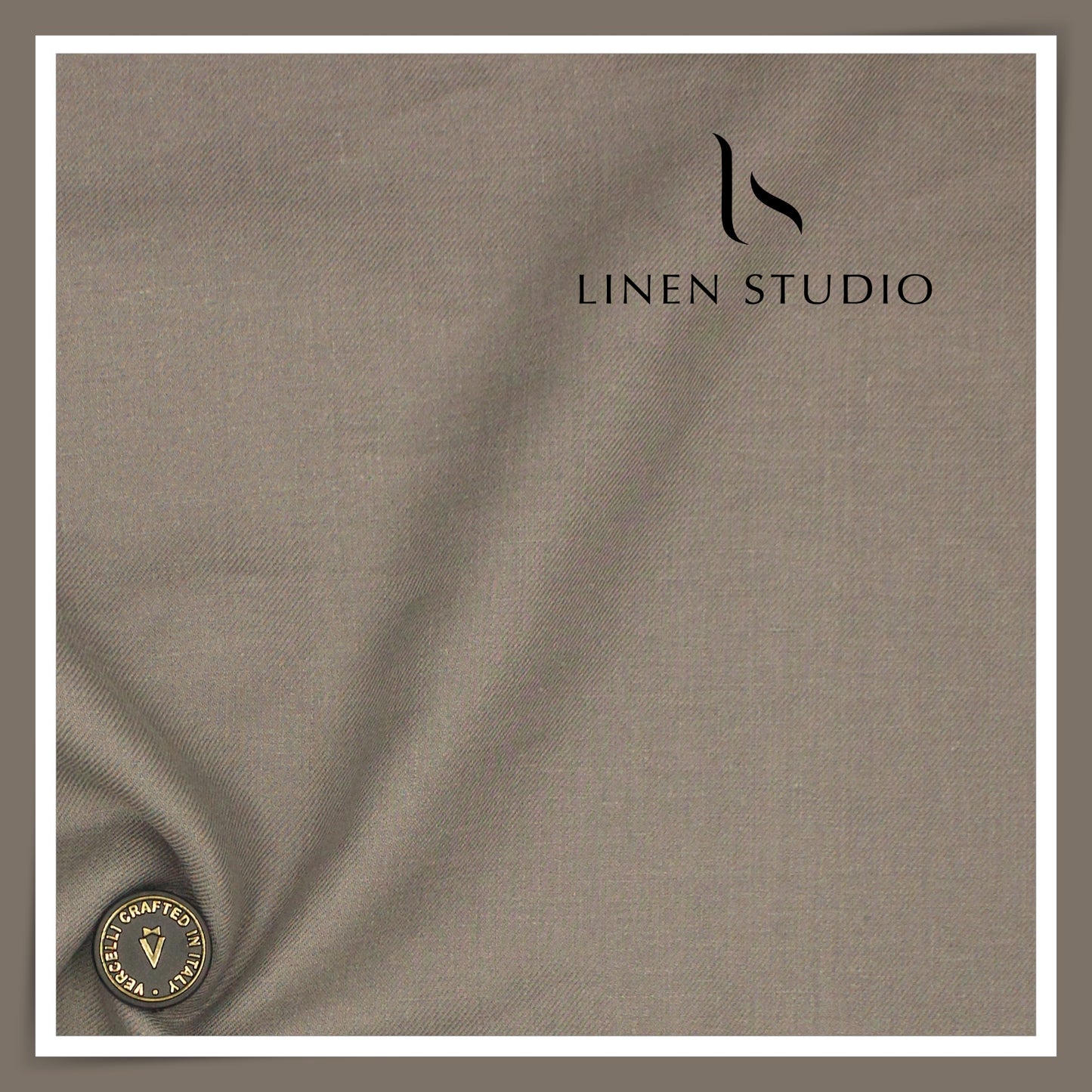 French Linen Premium Pure Linen Suiting by Vercelli Italy 44 Lea Twill - Perfect Grey (NEW)