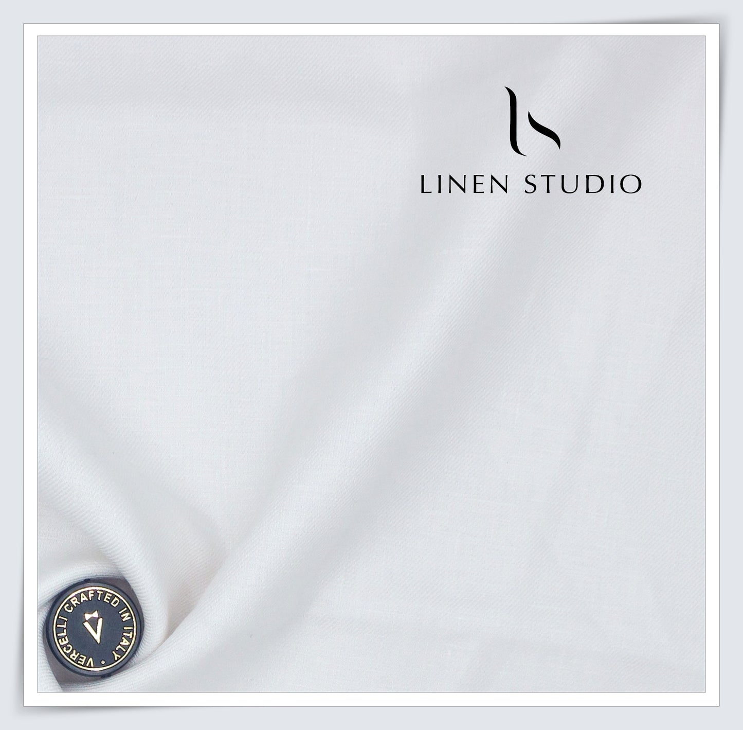 French Linen Suiting by Vercelli Italy 44 Lea Twill - Extra Bright White (NEW)