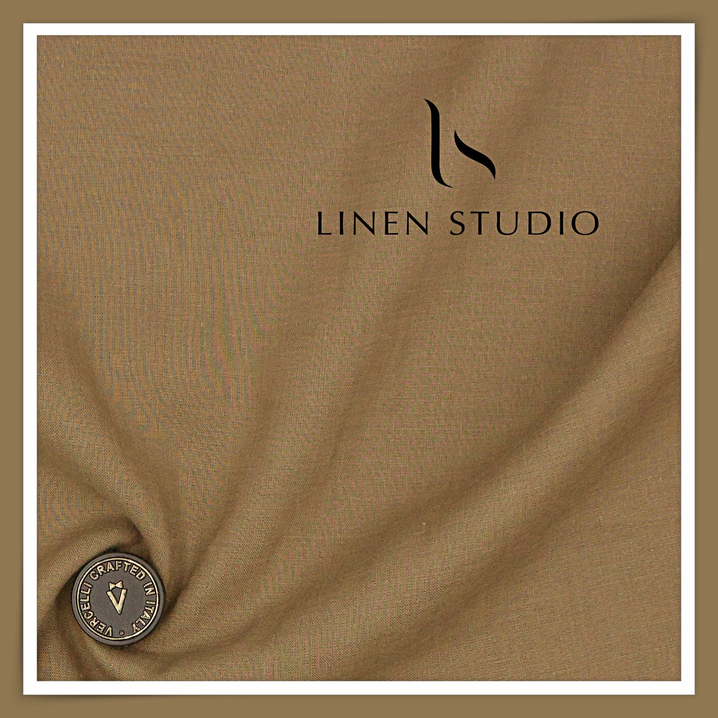 80 Lea French Linen Shirting by Vercelli Italy - Mocha Brown (1st in India) (NEW)