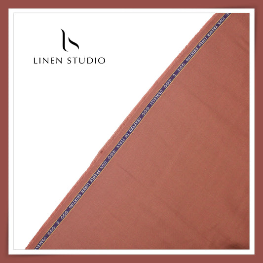 80 Lea French Linen Shirting by Vercelli Italy - French Rose (1st in India) (NEW)