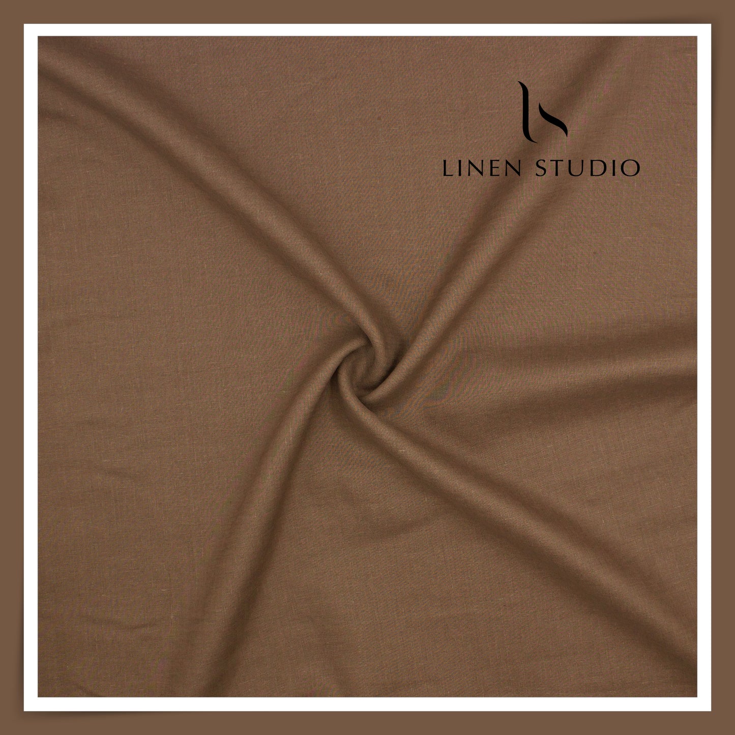 80 Lea French Linen Shirting by Vercelli Italy - Roman Brown (1st in India) (NEW)