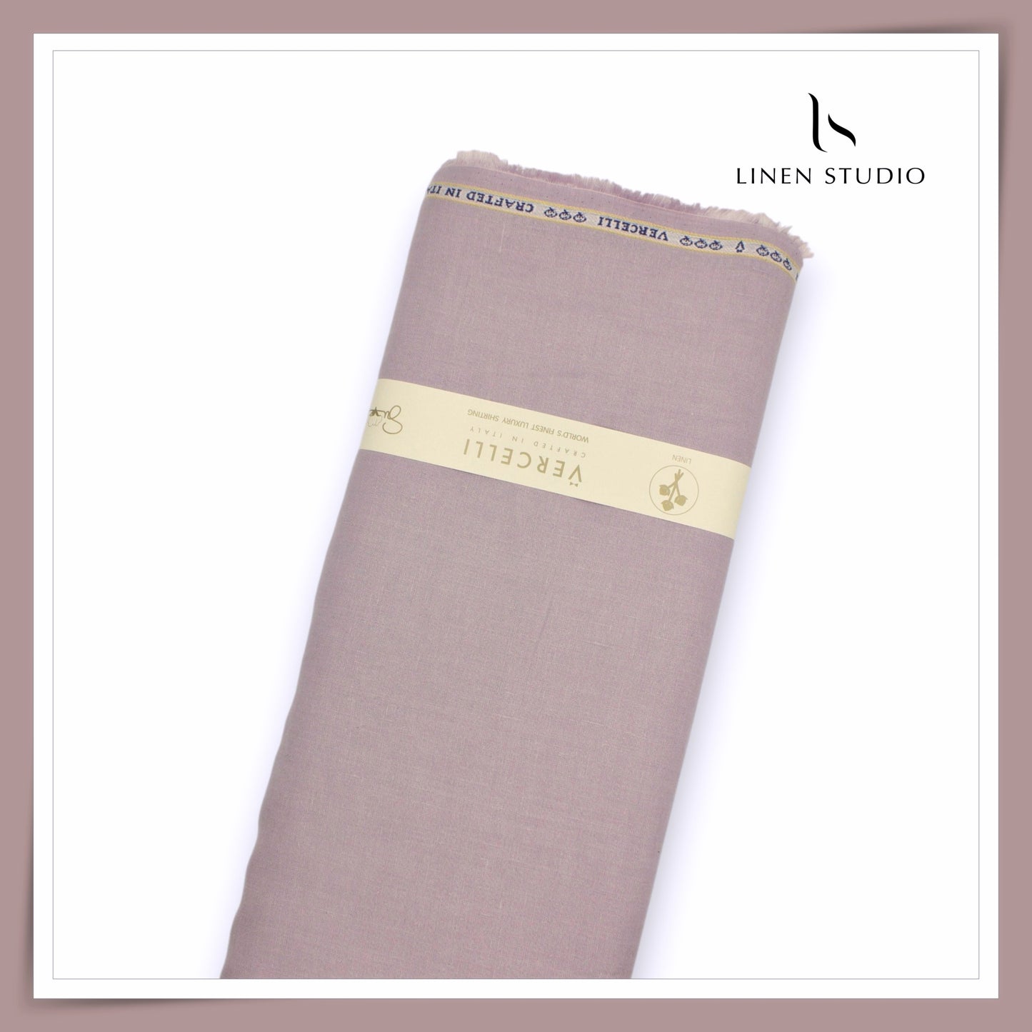 70 Lea Pure French Linen Shirting by Vercelli Italy - Purple Martini (NEW) (Limited Stock)