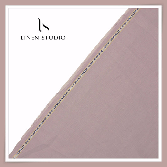 70 Lea Pure French Linen Shirting by Vercelli Italy - Purple Martini (NEW) (Limited Stock)
