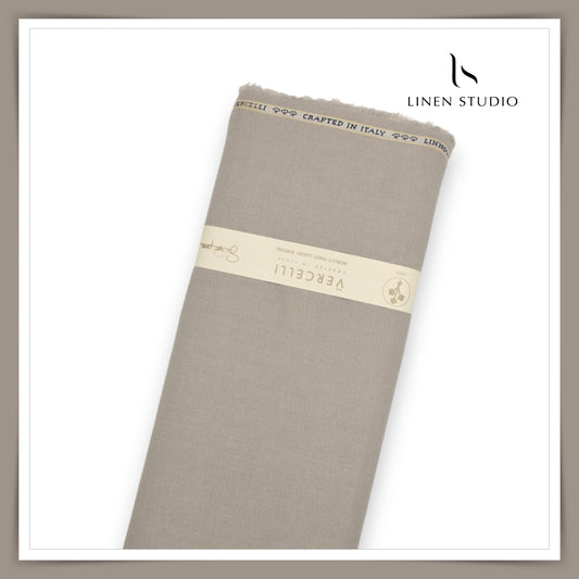70 Lea Pure French Linen Shirting by Vercelli Italy - Dusty Grey (NEW) (Limited Stock)