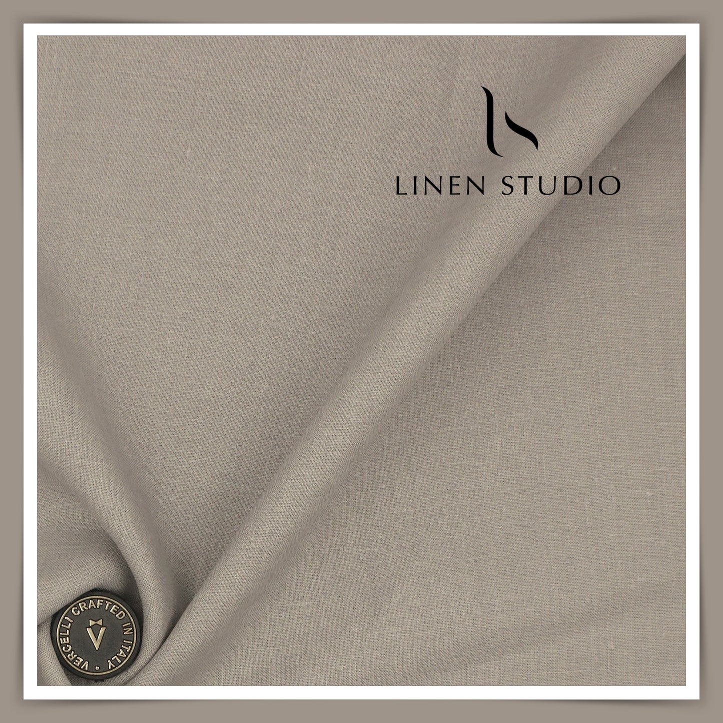 70 Lea Pure French Linen Shirting by Vercelli Italy - Dusty Grey (NEW) (Limited Stock)