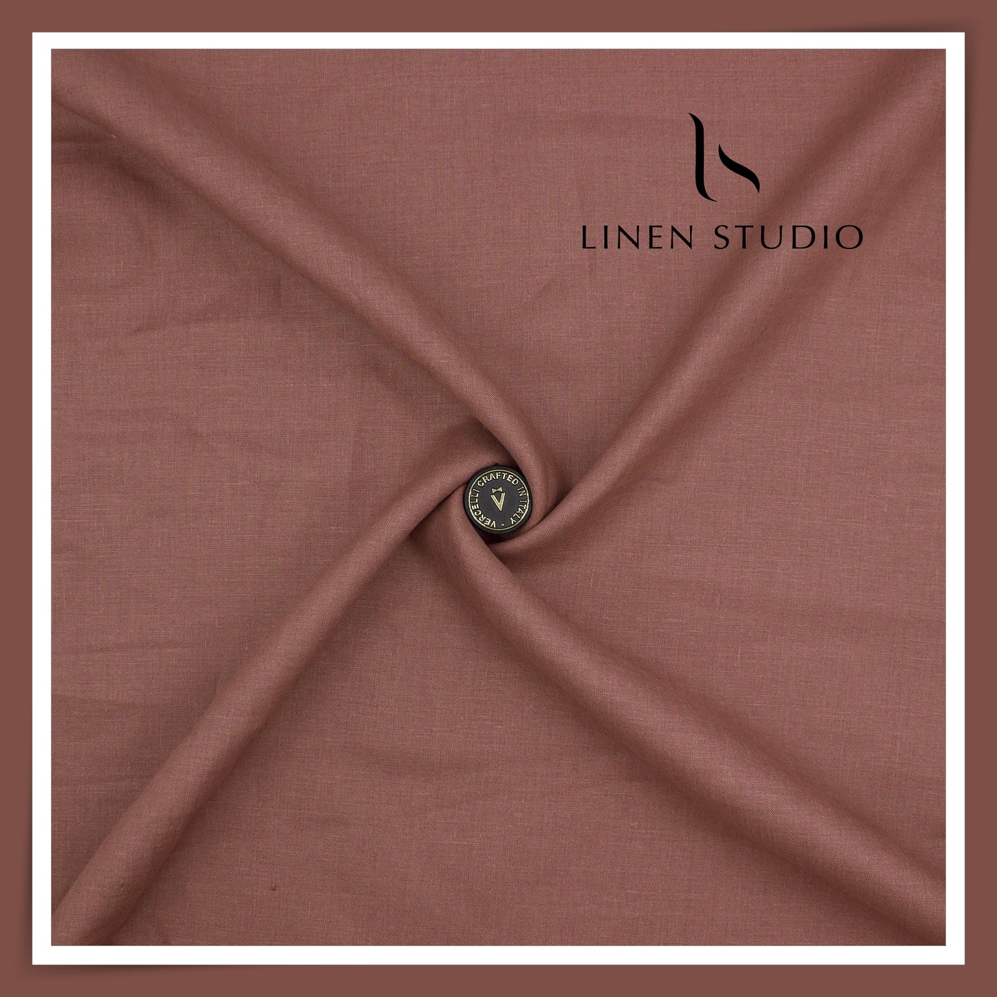 70 Lea Pure French Linen Shirting by Vercelli Italy - Chestnut Taupe (NEW) (Limited Stock)