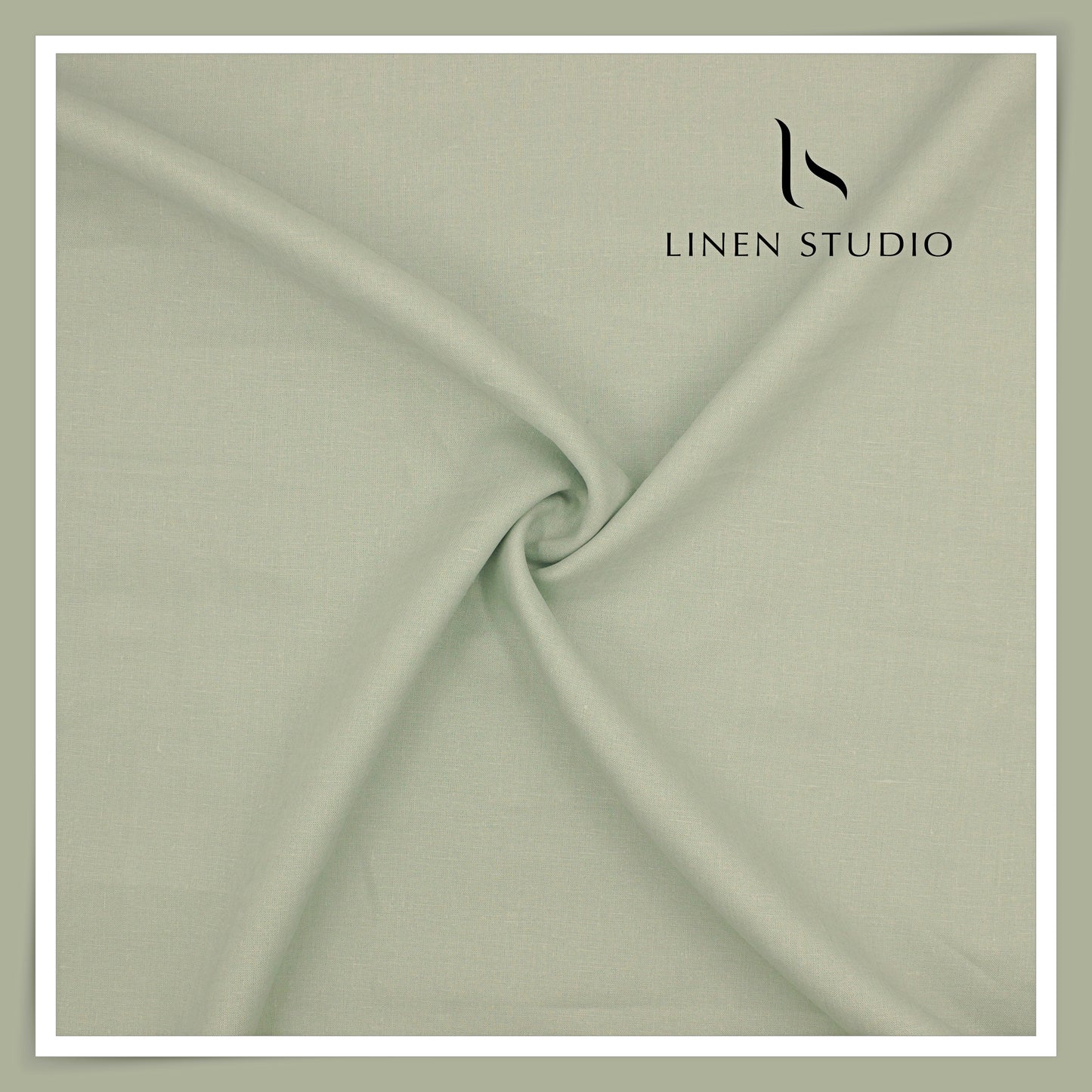 70 Lea Pure French Linen Shirting by Vercelli Italy - Pastel Green (NEW) (Limited Stock)