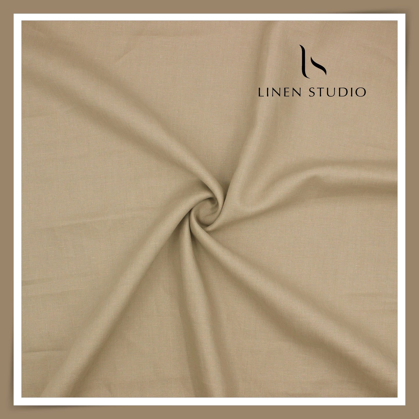 70 Lea Pure French Linen Shirting by Vercelli Italy - Pastel Stone (NEW) (Limited Stock)