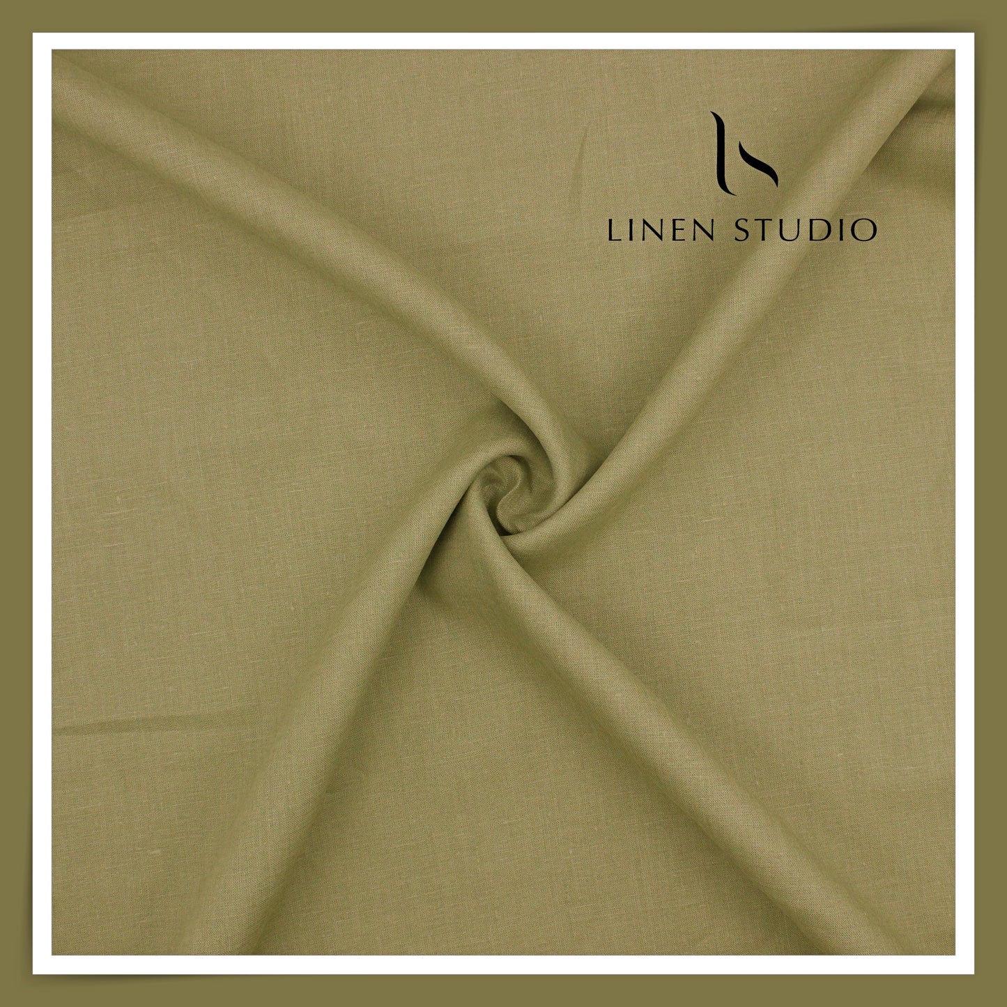70 Lea Pure French Linen Shirting by Vercelli Italy - Limed Green (NEW) (Limited Stock)