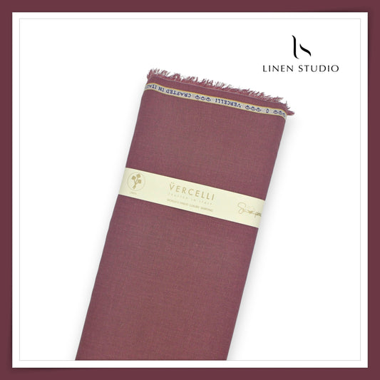70 Lea Pure French Linen Shirting by Vercelli Italy - Rosy Finch (NEW) (Limited Stock)
