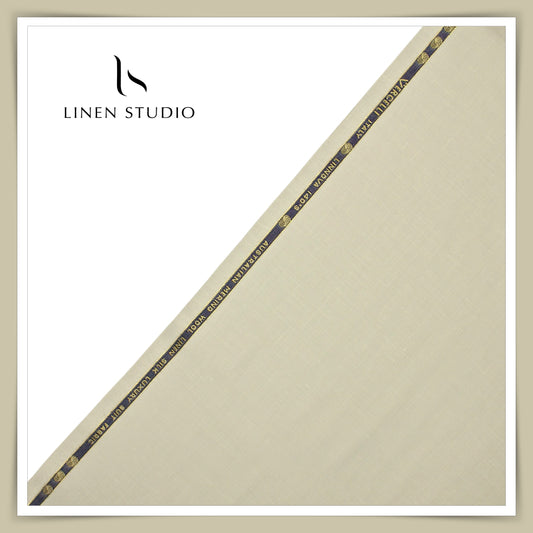140's Merino Wool / Linen / Silk by Vercelli Italy - Beige (1st in India)