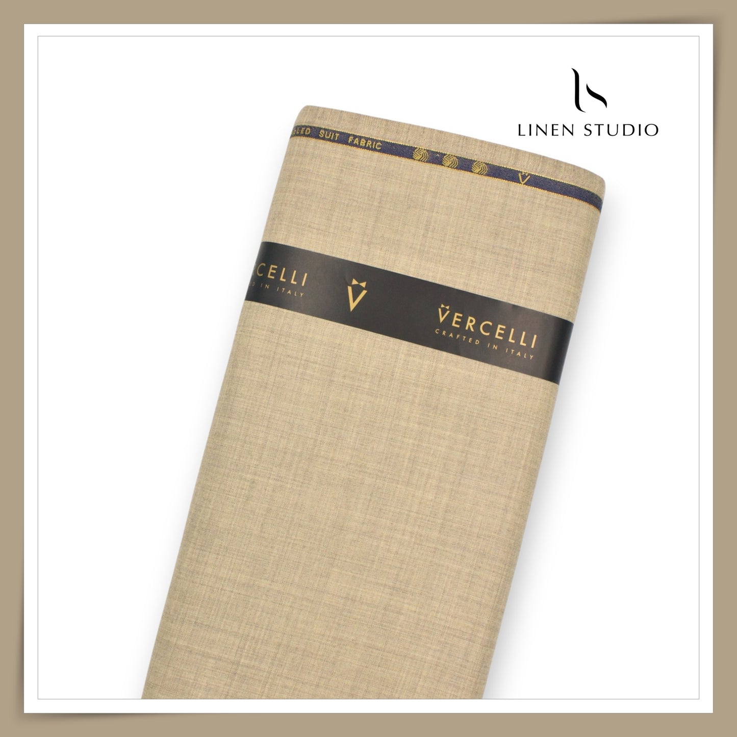 130's Australian Merino Wool Milled Suiting by Vercelli - Sorrell Brown (NEW)