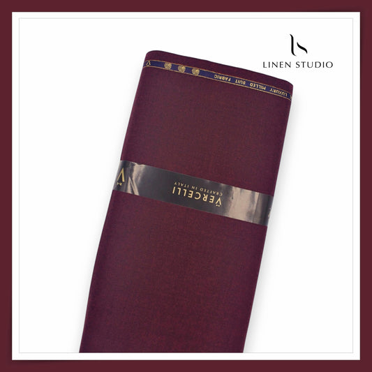 Super 120's Australian Merino Milled Wool by Vercelli Italy - Dark Sienna (NEW)