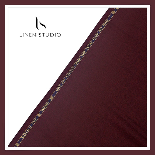 Super 120's Australian Merino Milled Wool by Vercelli Italy - Dark Sienna (NEW)