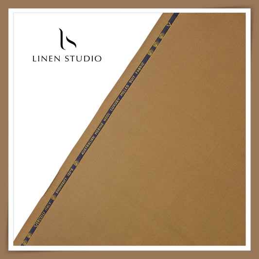 130's Australian Merino Wool Milled Suiting by Vercelli Italy - French Mocha (NEW) (Highest Selling)