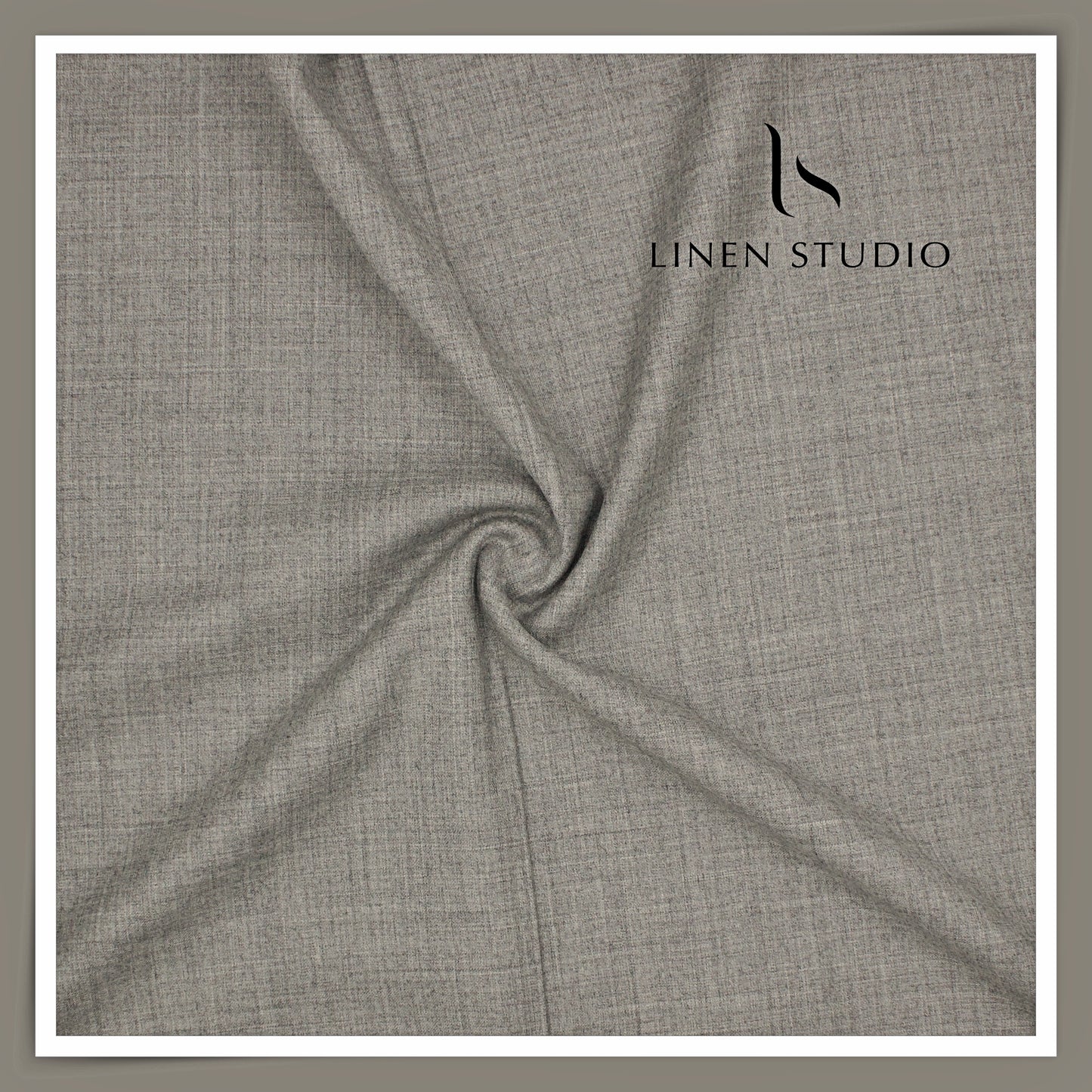 130's Australian Merino Wool Milled Suiting by Vercelli - Natural Grey (NEW)