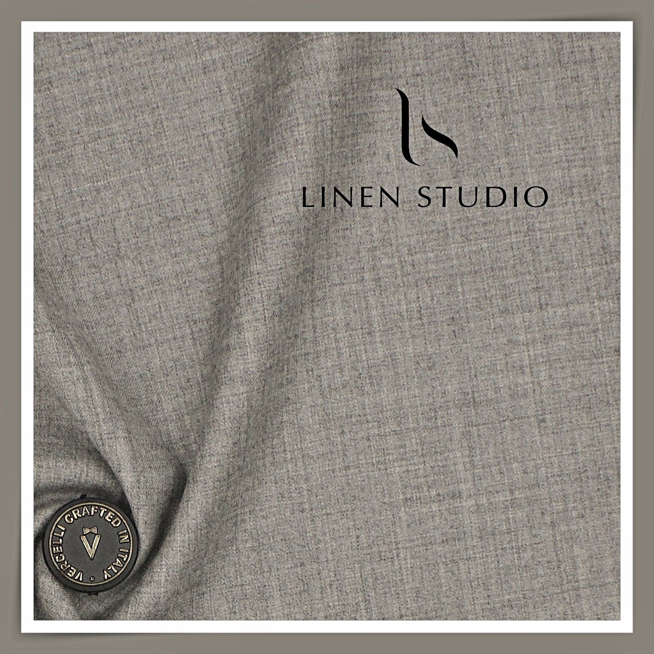 130's Australian Merino Wool Milled Suiting by Vercelli - Natural Grey (NEW)