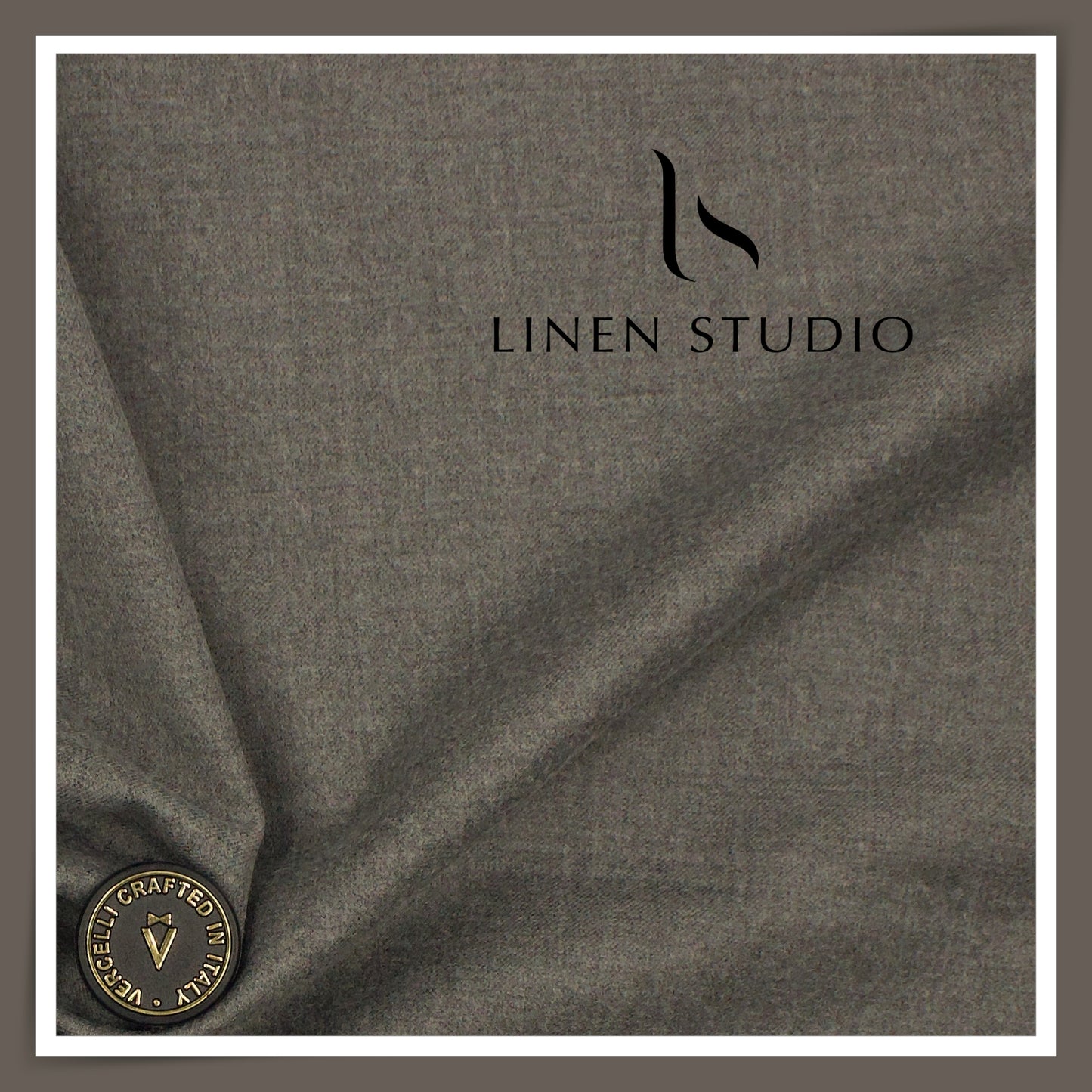 130's Australian Merino Wool Milled Suiting by Vercelli - Vampire Grey (NEW)