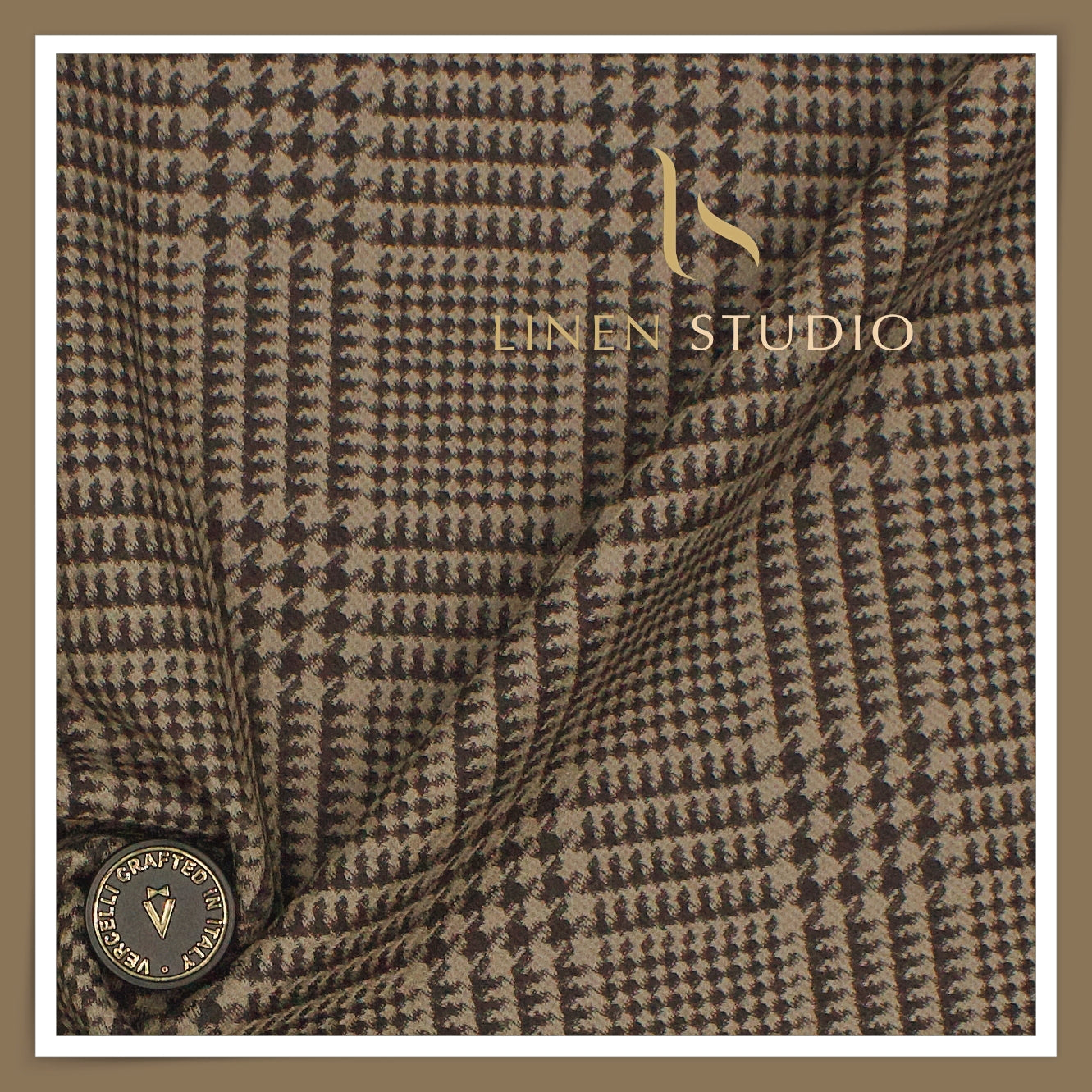 130's Australian Merino Wool Milled Suiting by Vercelli - Designer Multi Checks (NEW)