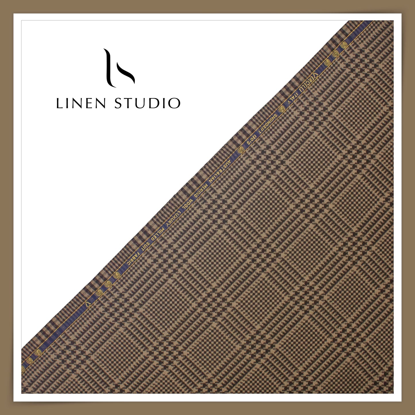 130's Australian Merino Wool Milled Suiting by Vercelli - Designer Multi Checks (NEW)