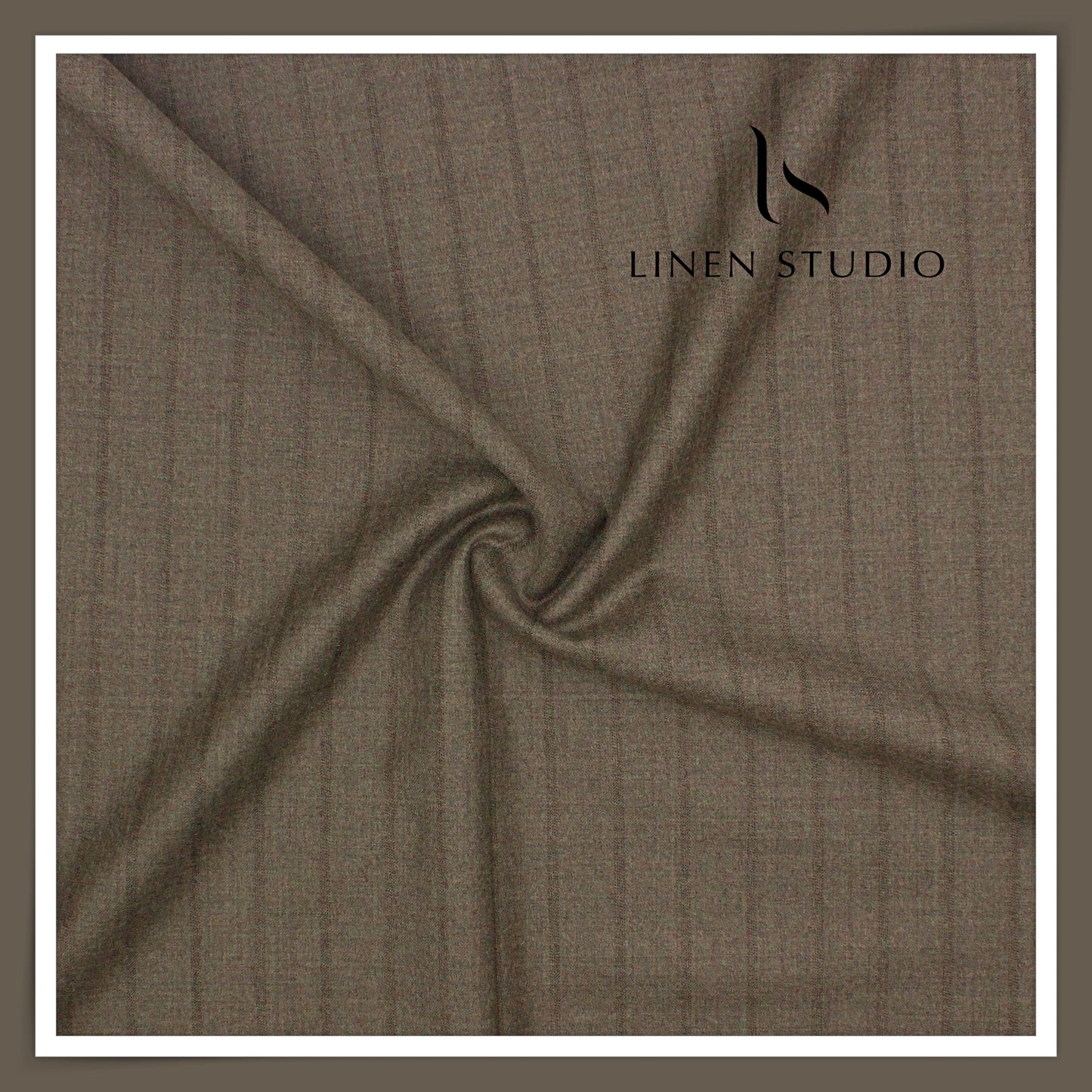 130's Australian Merino Wool Milled Suiting by Vercelli - Flint Grey Stripes (NEW)