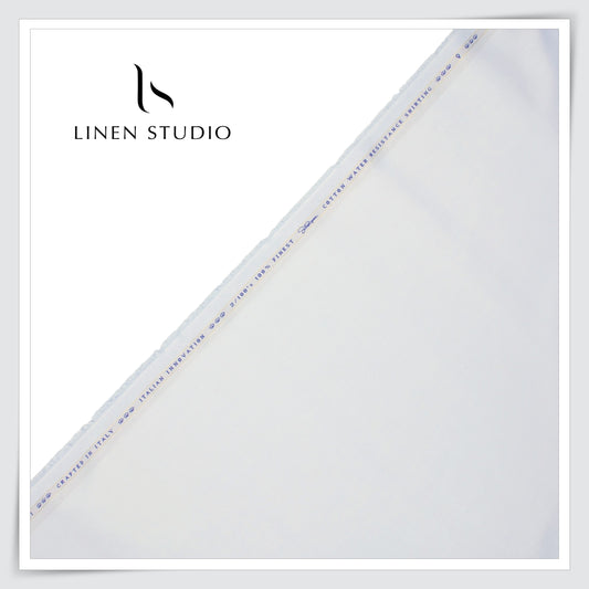 2/100's Water Resistant Supima Cotton Shirting by Vercelli - Sky Blue (NEW)