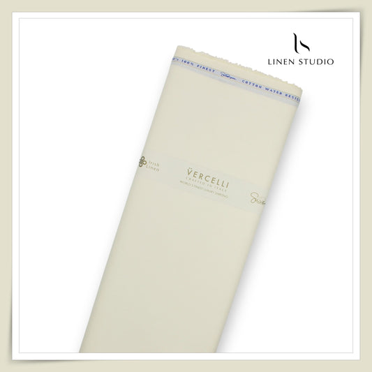 2/100's Water Resistant Supima Cotton Shirting by Vercelli - Butter Yellow (NEW)