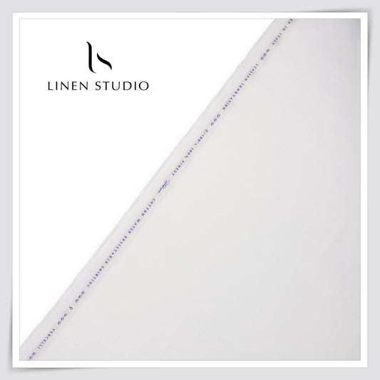 2/100's Water Resistant Supima Cotton Shirting by Vercelli - Lightest Grey (NEW)