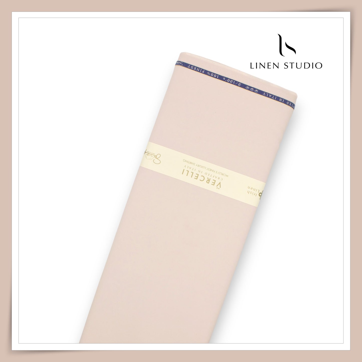 2/120's FINEST Supima Cotton Shirting by Vercelli Italy - Pastel Oyester Pink (NEW)