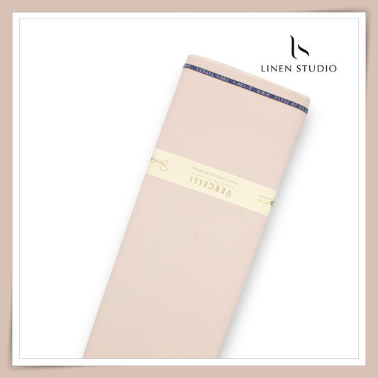 2/120's FINEST Supima Cotton Shirting by Vercelli Italy - Pastel Oyester Pink (NEW)